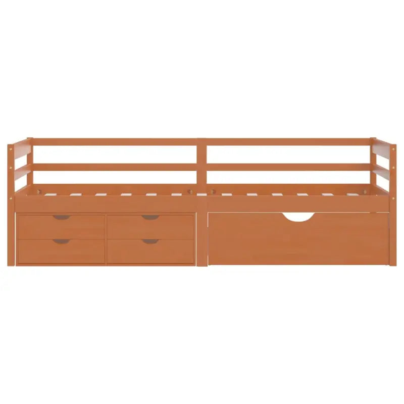 Comfortabel bedframe van massief grenenhout voor heerlijke nachtrust - Honingbruin - Bedden & bedframes