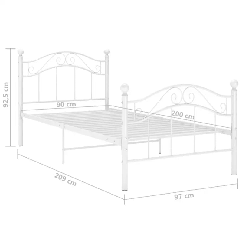 Comfortabel eenpersoonsbed met gepoedercoat metaal voor heerlijke nachtrust - Bedden & bedframes