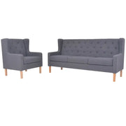 Comfortabele bankenset met houten frame en brede zitting voor ontspanning - Banken