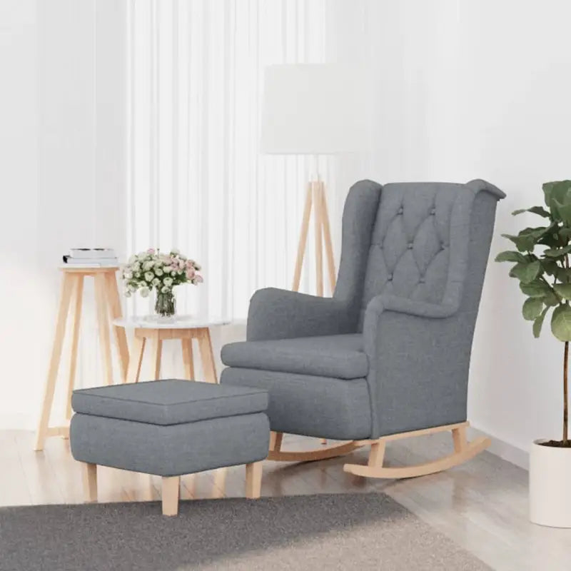 Comfortabele fauteuil met voetenbank voor ontspanning - Lichtgrijs / 1 / Met voetensteun - Fauteuils & Relaxfauteuils
