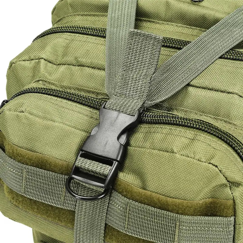 Comfortabele legerstyle rugzak met verstelbare schouderbanden en ademende mesh - Olijfgroen / 1 - Rugzakken