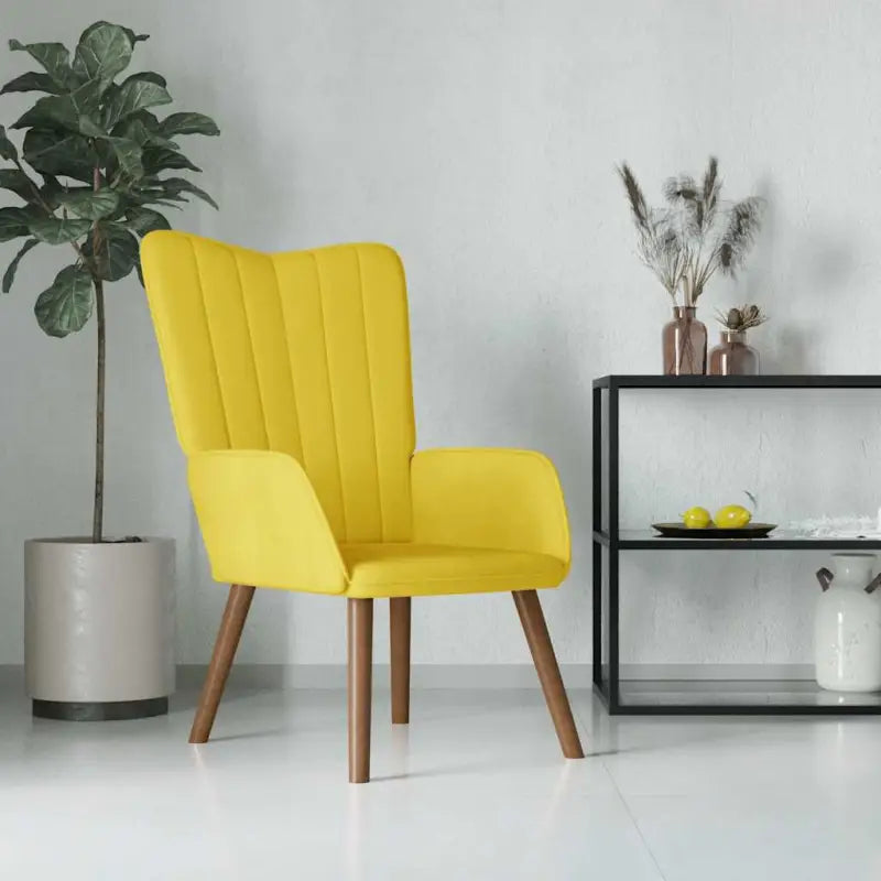 Comfortabele relaxstoel met voetenbank voor een stijlvol interieur - Mosterdgeel / 1 / Zonder voetensteun - Fauteuils &