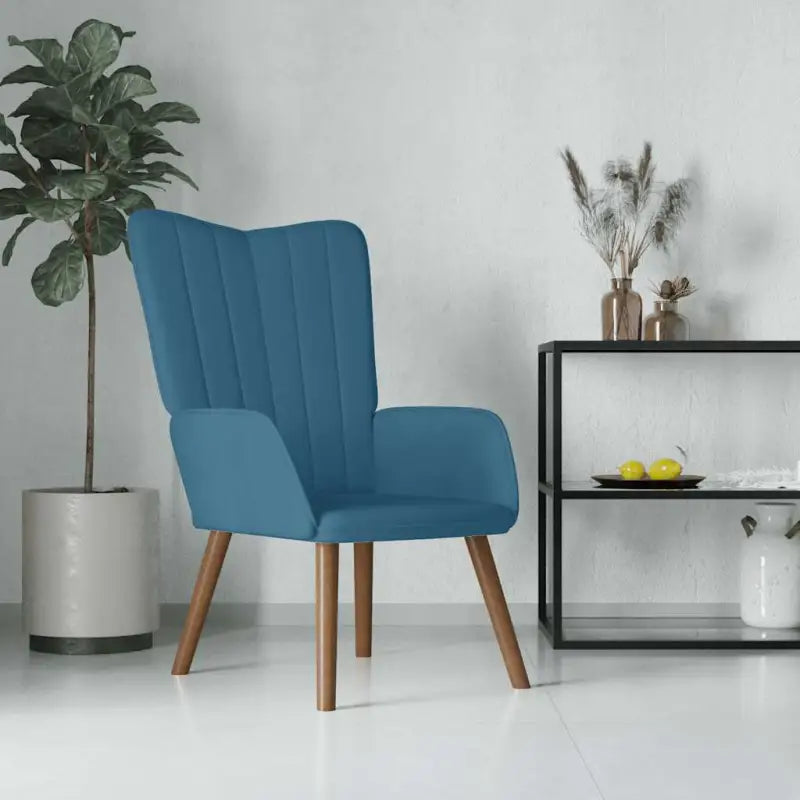 Comfortabele relaxstoel met voetenbank voor een stijlvol interieur - Blauw / 1 / Zonder voetensteun - Fauteuils &