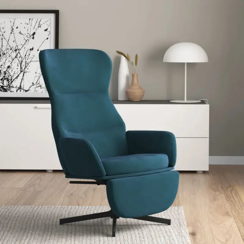 Comfortabele relaxstoel met voetensteun voor ontspanning - Blauw / 1 / Met voetensteun - Fauteuils & Relaxfauteuils