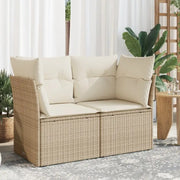 Comfortabele tuinbank van poly rattan met waterdichte zak voor buitengebruik - Loungebanken