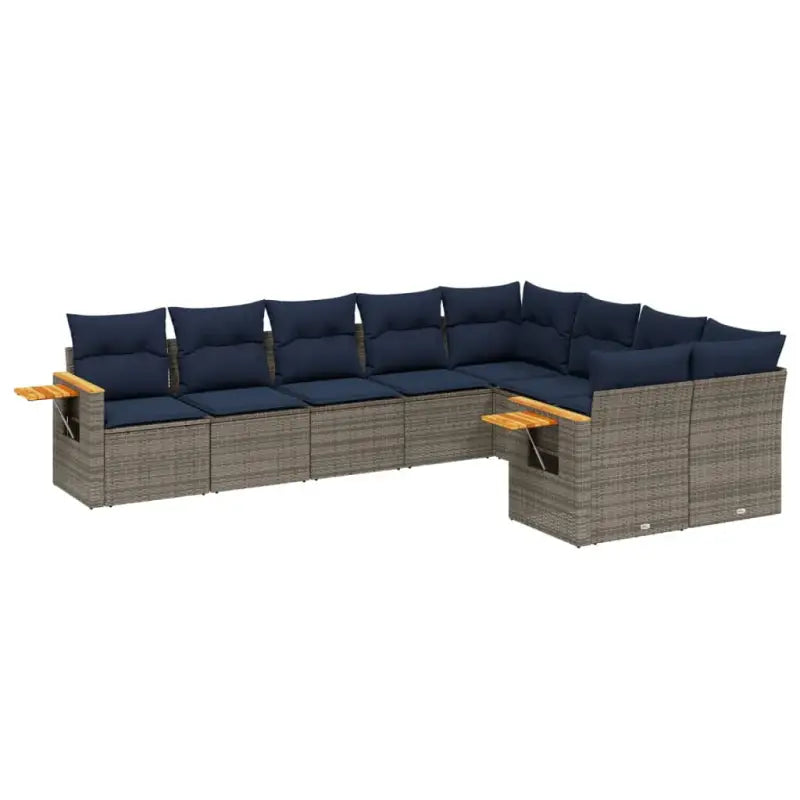Comfortabele tuinset in grijs materiaal met gepoedercoat staal - Tuinsets