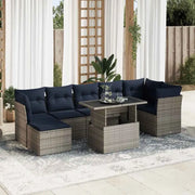 Comfortabele tuinset in grijs materiaal met gepoedercoat staal - Grijs / met opbergruimte - Tuinsets