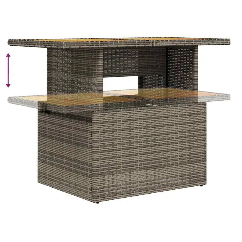 Comfortabele tuinset in grijs materiaal met waterdichte tas en gepoedercoat staal - Tuinsets