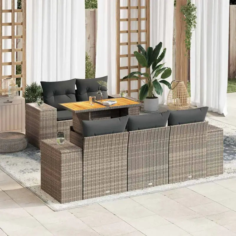 Comfortabele tuinset in grijs materiaal met waterdichte tas en gepoedercoat staal - Tuinsets