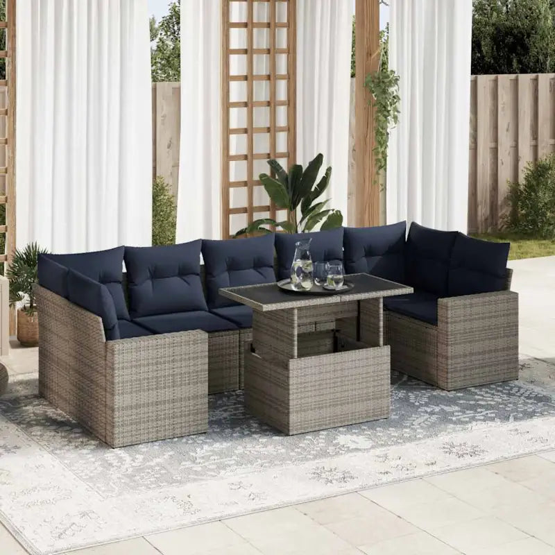 Comfortabele Tuinset in Grijs met Waterdichte Tas en Gepoedercoate Staal onderdelen - Grijs / met opbergruimte