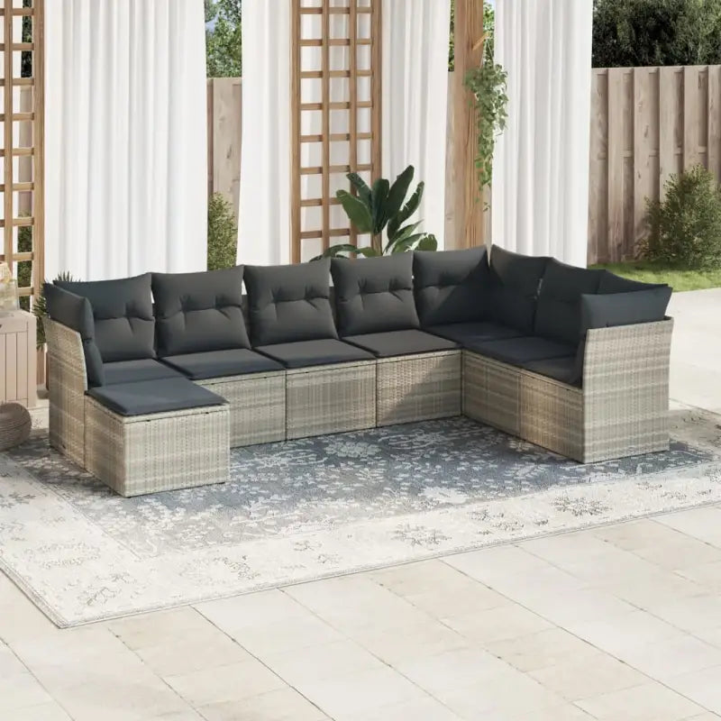 Comfortabele tuinset met beige materiaal en gepoedercoat staal afmetingen - Lichtgrijs / Zonder tafel - Tuinsets