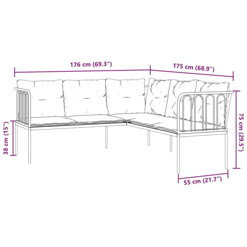 Comfortabele tuinset met wasbare hoes in antraciet materiaal - Tuinsets