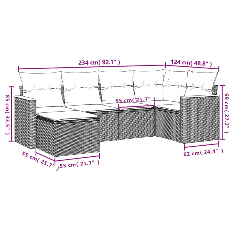 Comfortabele tuinset van gepoedercoat staal met beige materiaal - Tuinsets