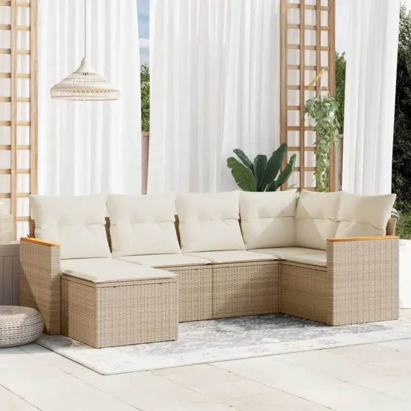 Comfortabele tuinset van gepoedercoat staal met beige materiaal - Tuinsets