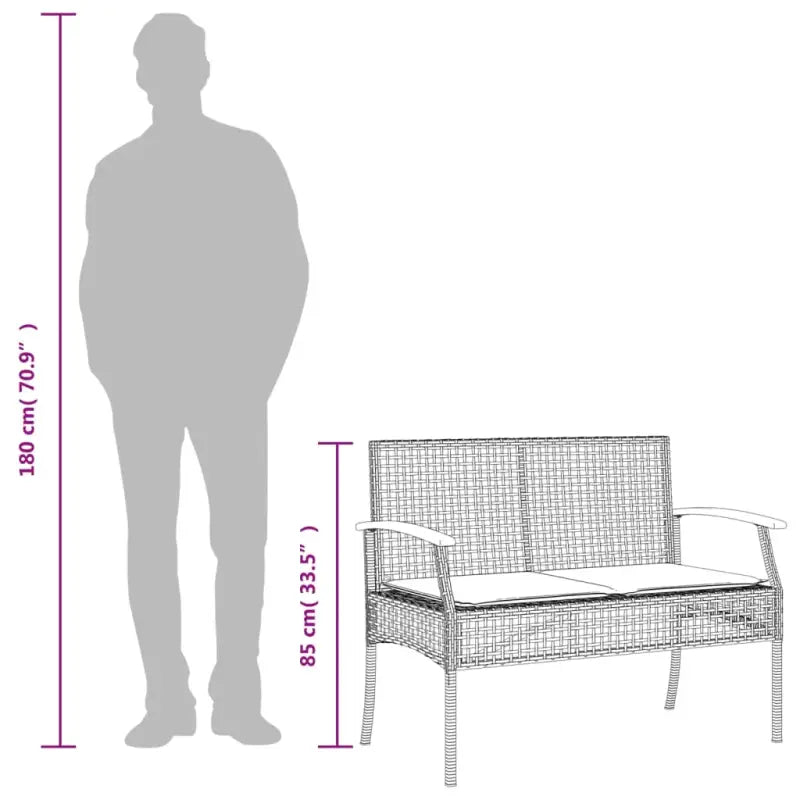 Comfortabele tuinstoelen van poly rattan met wasbare hoes - Tuinbanken