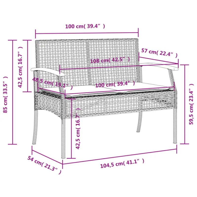 Comfortabele tuinstoelen van poly rattan met wasbare hoes - Tuinbanken