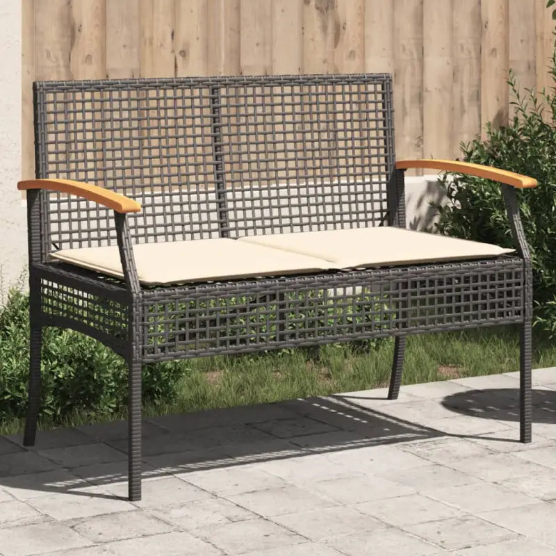Comfortabele tuinstoelen van poly rattan met wasbare hoes - Zwart / 1 - Tuinbanken