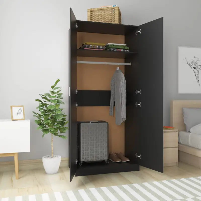 Compacte Kledingkast van Bewerkt Hout voor Stijlvolle Opslag - Kledingkasten