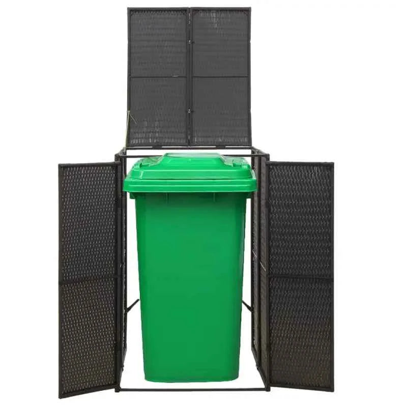 Containerberging van poly rattan voor in de tuin
