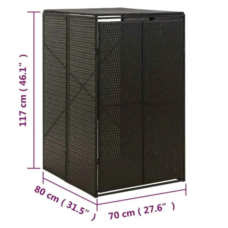 Containerberging van poly rattan voor in de tuin