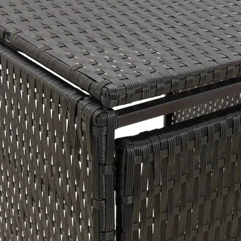 Containerberging van poly rattan voor in de tuin