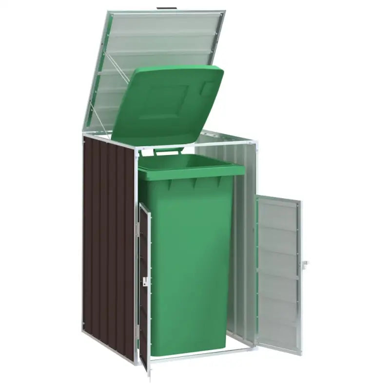 Containerberging voor een nette tuin en discreet vuilnisbakopslag - Bruin / 1 - Containerbergingen