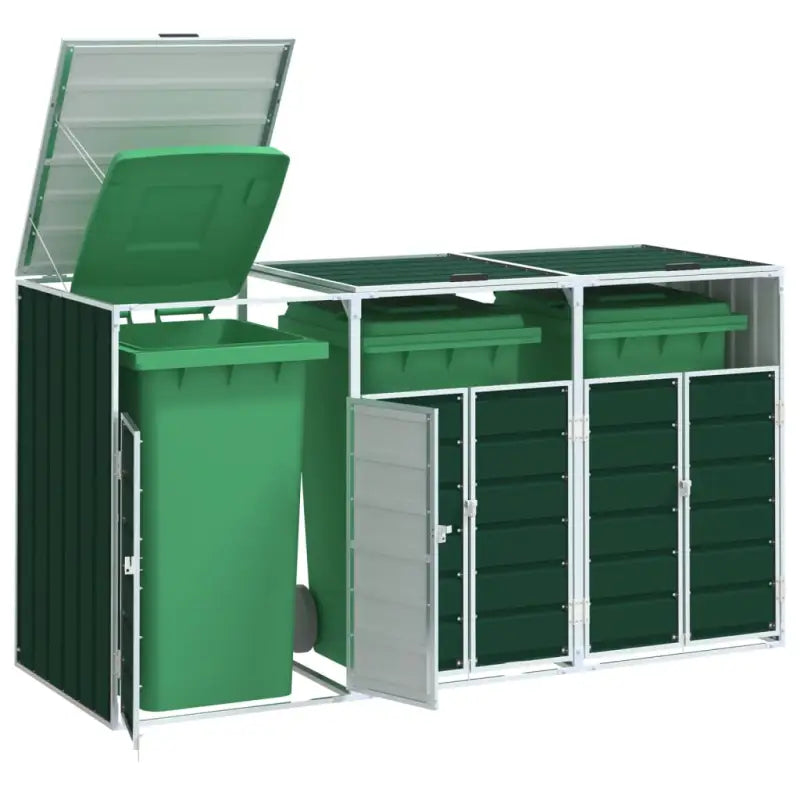 Containerberging voor een nette tuin en discreet vuilnisbakopslag - Groen / 3 - Containerbergingen