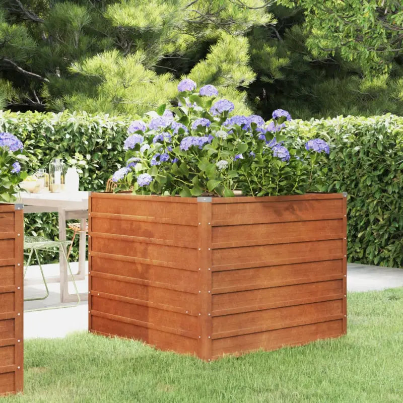 Cortenstalen plantenbak voor tuin en balkon - 100 x 100 x 77 cm / 1 - Bloempotten & plantenbakken