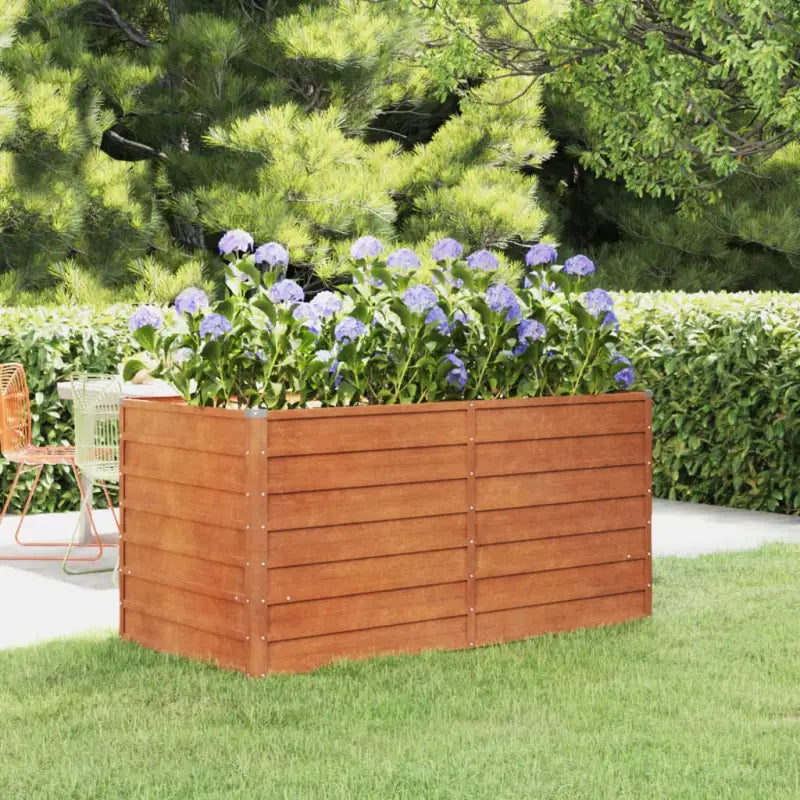 Cortenstalen plantenbak voor tuin en balkon - 160 x 80 x 77 cm / 1 - Bloempotten & plantenbakken