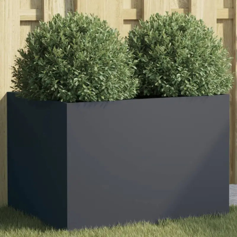 Cortenstalen plantenbakken voor tuin balkon en terras - Staal/Antracietkleurig / 62 x 47 x 46 cm / 1 - Bloempotten &