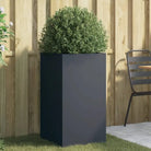 Cortenstalen plantenbakken voor tuin balkon en terras - Staal/Antracietkleurig / 42 x 38 x 75 cm / 1 - Bloempotten &