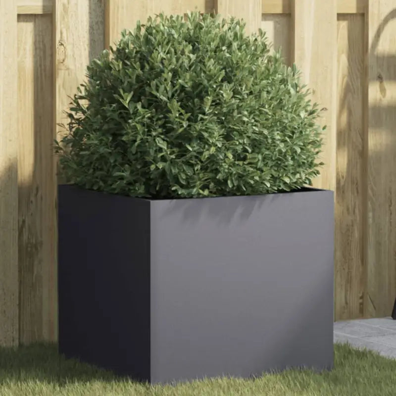 Cortenstalen plantenbakken voor tuin balkon en terras - Staal/Antracietkleurig / 42 x 40 x 39 cm / 1 - Bloempotten &