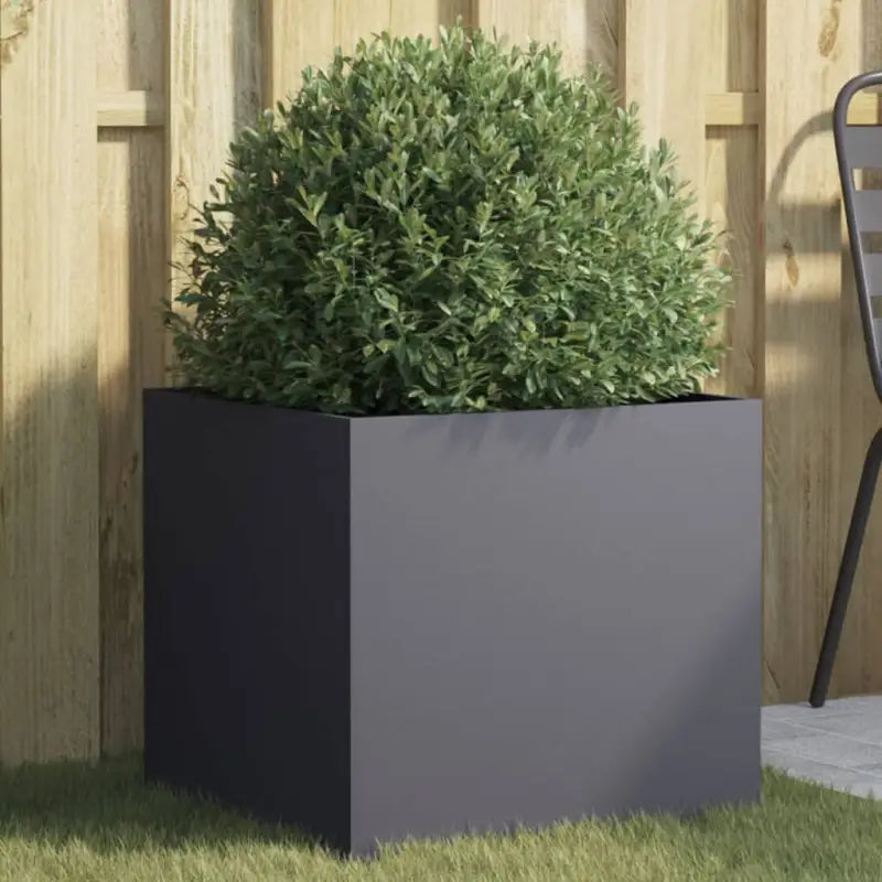 Cortenstalen plantenbakken voor tuin balkon en terras - Staal/Antracietkleurig / 49 x 47 x 46 cm / 1 - Bloempotten &