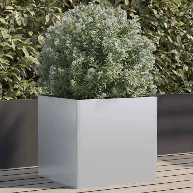 Cortenstalen plantenbakken voor tuin balkon en terras - Gegalvaniseerd staal/Grijs / 49 x 47 x 46 cm / 1 - Bloempotten