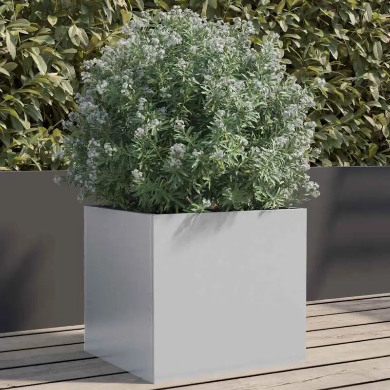Cortenstalen plantenbakken voor tuin balkon en terras - Gegalvaniseerd staal/Grijs / 32 x 30 x 29 cm / 1 - Bloempotten