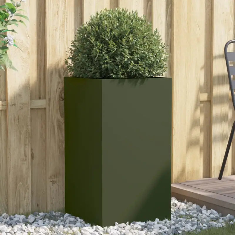 Cortenstalen plantenbakken voor tuin balkon en terras - Staal/Groen / 42 x 38 x 75 cm / 1 - Bloempotten & plantenbakken