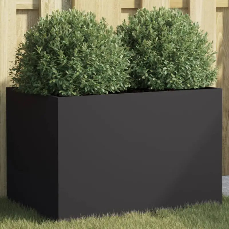 Cortenstalen plantenbakken voor tuin balkon en terras - Staal/Zwart / 62 x 40 x 39 cm / 1 - Bloempotten & plantenbakken