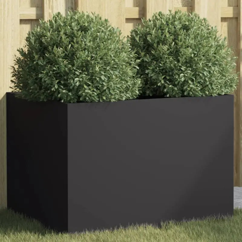 Cortenstalen plantenbakken voor tuin balkon en terras - Staal/Zwart / 62 x 47 x 46 cm / 1 - Bloempotten & plantenbakken