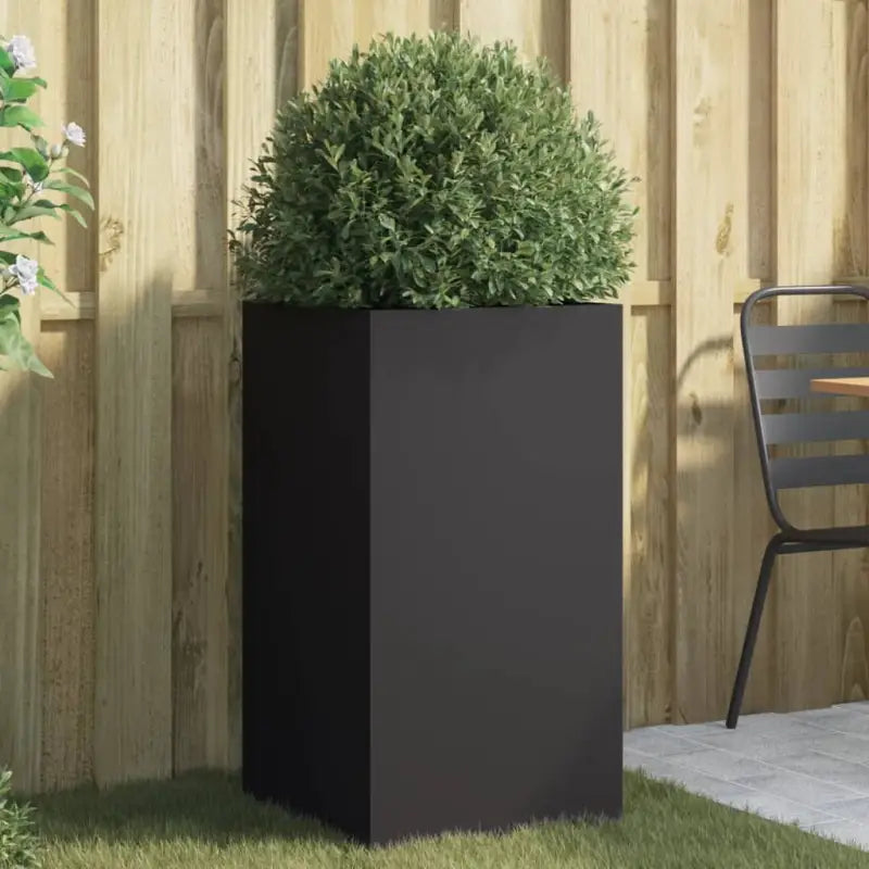 Cortenstalen plantenbakken voor tuin balkon en terras - Staal/Zwart / 42 x 38 x 75 cm / 1 - Bloempotten & plantenbakken