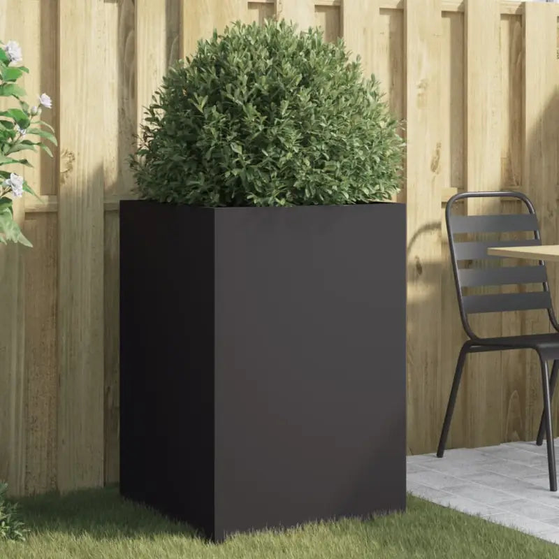 Cortenstalen plantenbakken voor tuin balkon en terras - Staal/Zwart / 52 x 48 x 75 cm / 1 - Bloempotten & plantenbakken