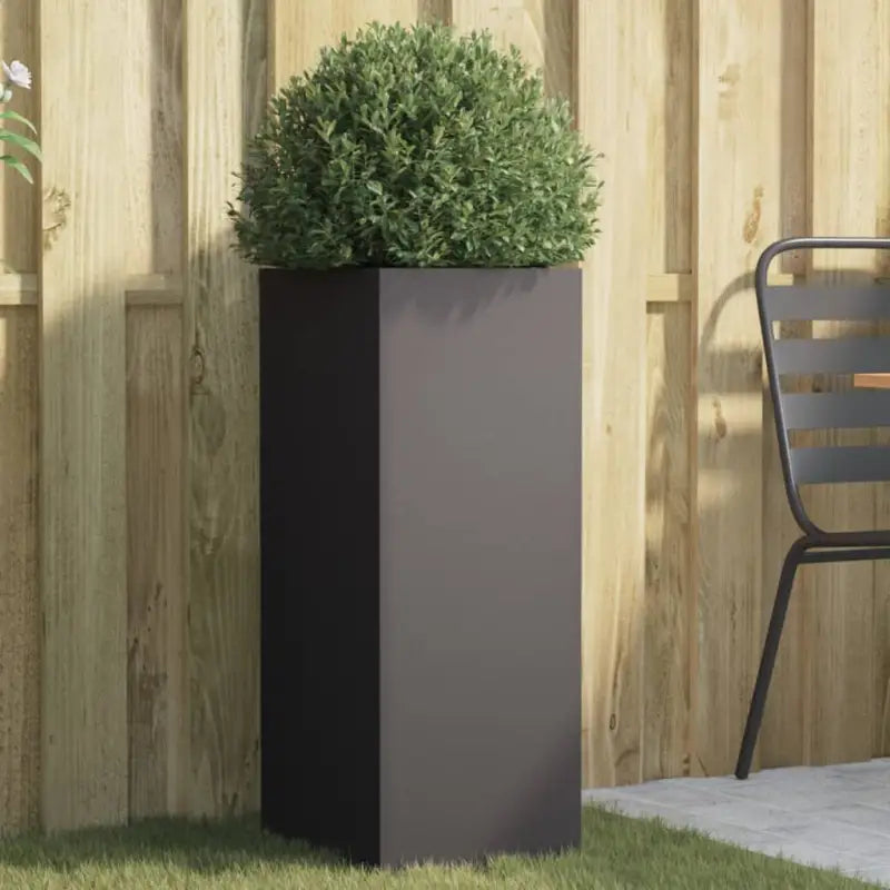 Cortenstalen plantenbakken voor tuin balkon en terras - Staal/Zwart / 32 x 29 x 75 cm / 1 - Bloempotten & plantenbakken
