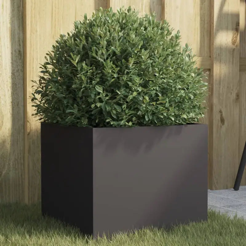 Cortenstalen plantenbakken voor tuin balkon en terras - Staal/Zwart / 32 x 30 x 29 cm / 1 - Bloempotten & plantenbakken