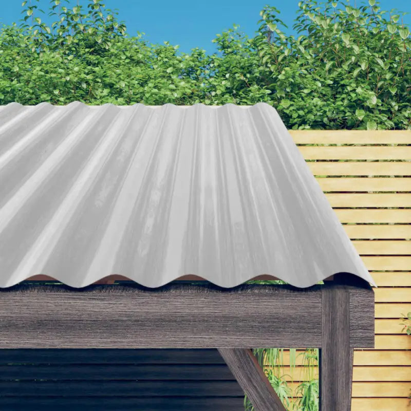 Dakshingles en pannen van gepoedercoat staal voor buitengebruik - Zilver / 80 x 36 cm / 12 - Dakshingles en -pannen