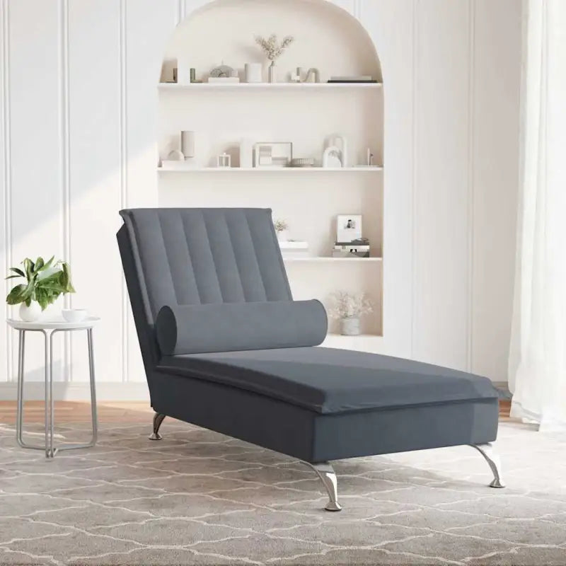 Decoratieve massage chaise longue met multiplex lattenbodem en zacht fluweel - Chaises longues