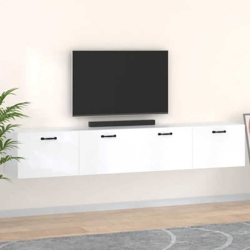 Decoratieve muuropbergkasten van bewerkt hout voor binnen en opbergruimte - Wit / 100 x 36.5 x 35 cm / 1 - Opbergkasten