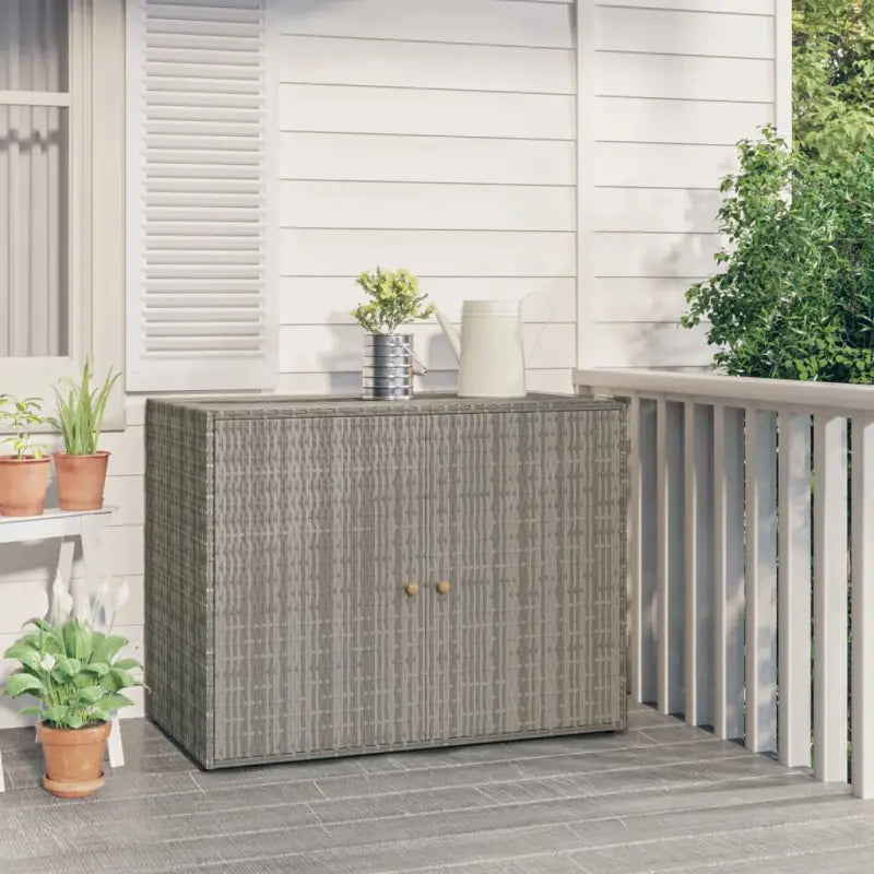 Decoratieve opbergkast van poly rattan voor binnen en buiten - Grijs / 1 - Opbergkasten & lockerkasten