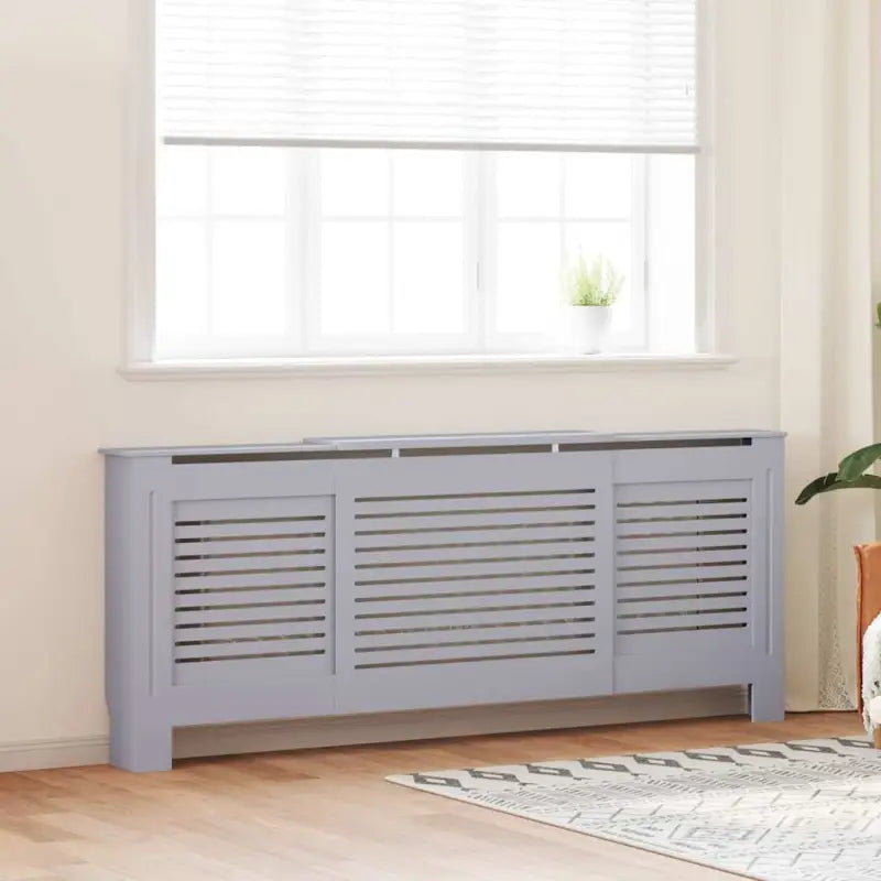 Decoratieve radiatorombouw voor meer ruimte en stijl in je woonkamer - Grijs / 205 x 20.5 x 81.5 cm / 1 - Accessoires