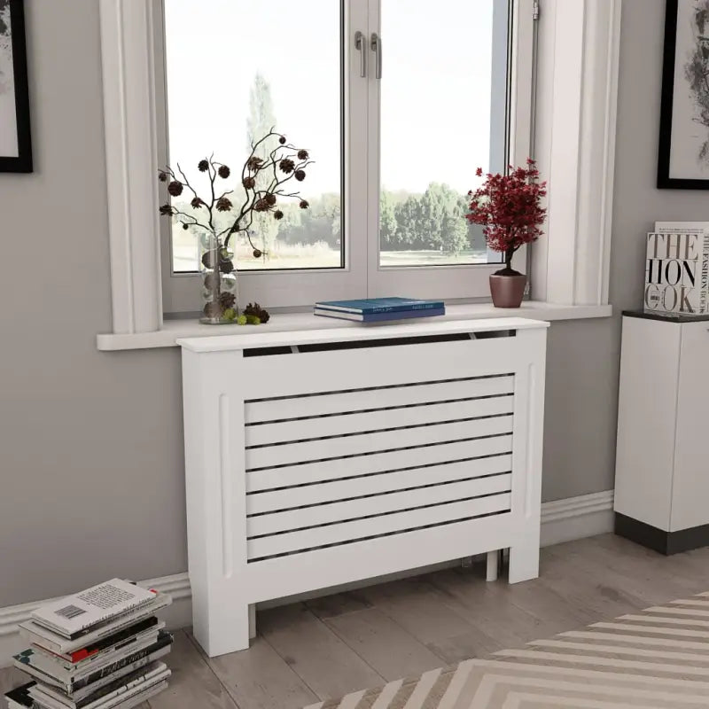 Decoratieve radiatorombouw voor meer ruimte en stijl in je woonkamer - Wit / 112 x 19 x 81.5 cm / 2 - Accessoires