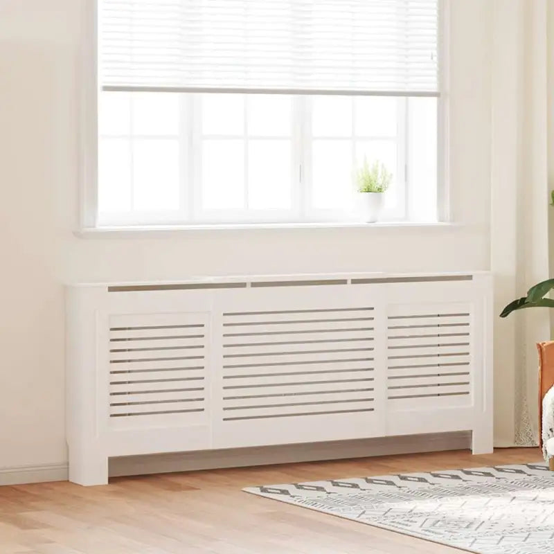 Decoratieve radiatorombouw voor meer ruimte en stijl in je woonkamer - Wit / 205 x 20.5 x 81.5 cm / 1 - Accessoires
