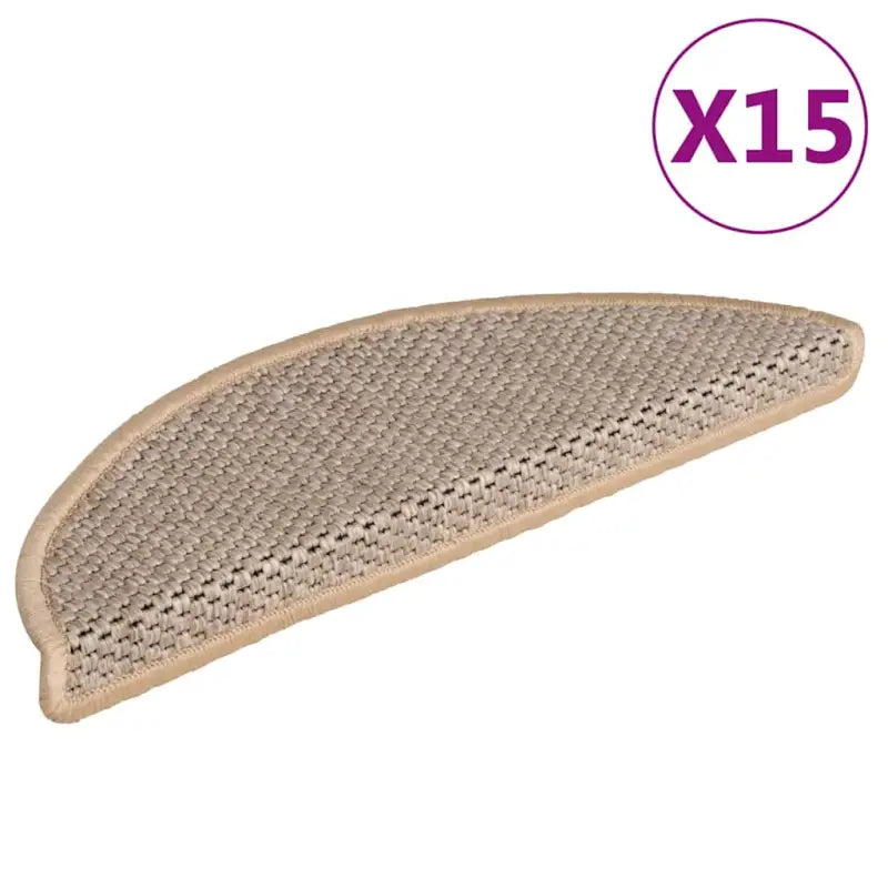 Decoratieve trapmatten voor veiligheid en bescherming - Lichtbeige / 56 x 17 x 3 cm / 15 - Trapmatten